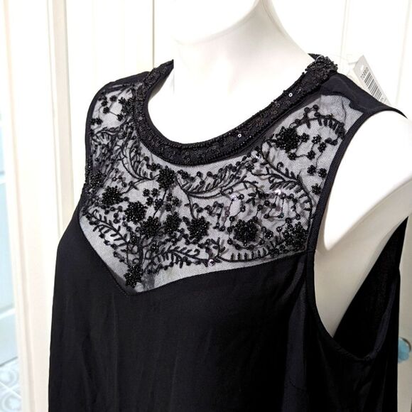 NWT Torrid Mock Neck Beaded Front Women's Tunic Tank - Picture 4 of 16
